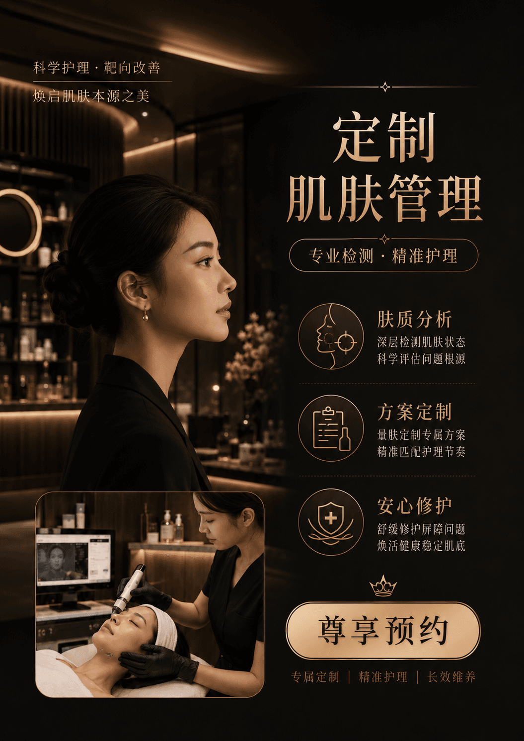 黑金尊享 · 定制肌肤管理模板预览